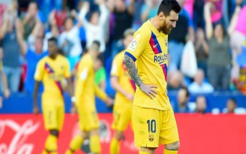 ليفانتي يسقط برشلونة بالثلاثة ويهدد صدارته