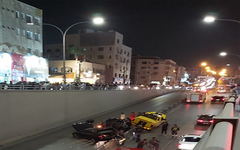 اصابتان اثر حادث تصادم في نفق