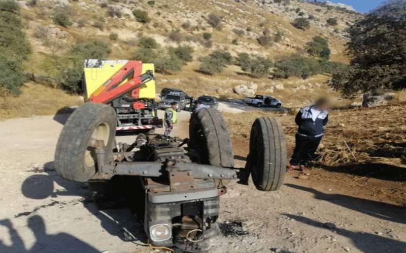 وفاة سائق تراكتور في حادث تدهور