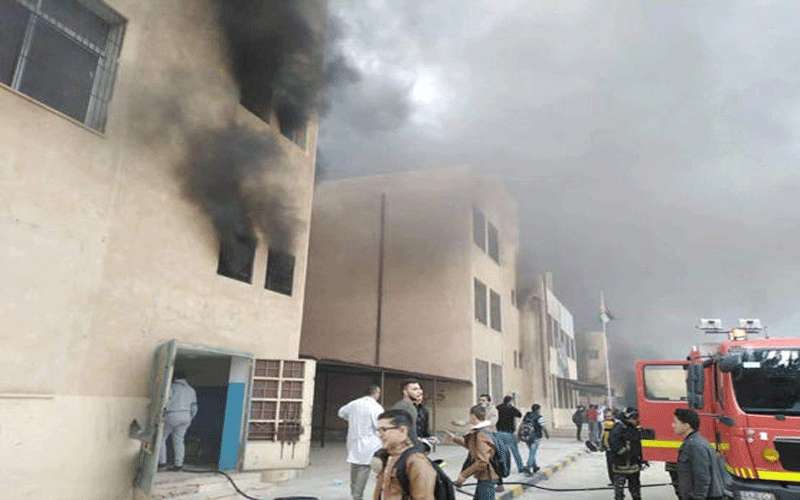 حريق بمدرسة في الرمثا