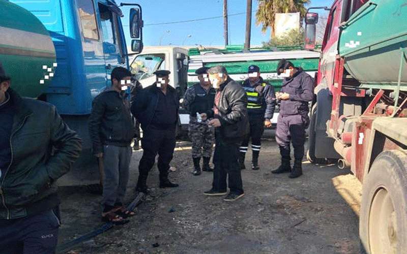 توقيف صاحب صهريج يحمل مياه غير