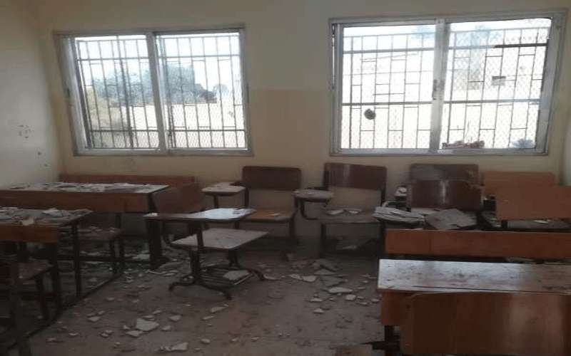 سقوط أسقف ثلاثة صفوف في سما