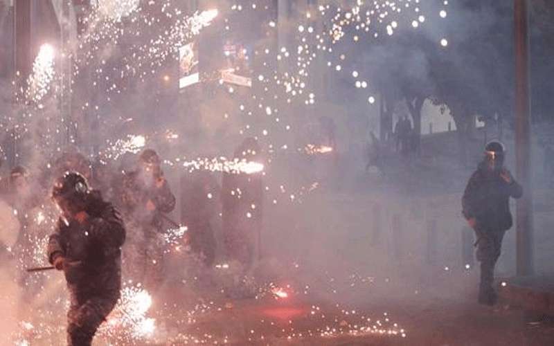57 إصابة وسط بيروت