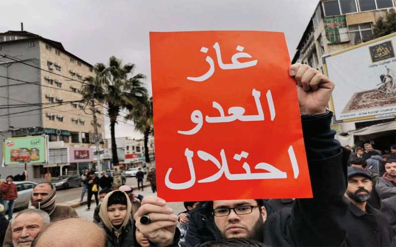 إربد: مسيرة للتنديد بالغاز الإسرائيلي