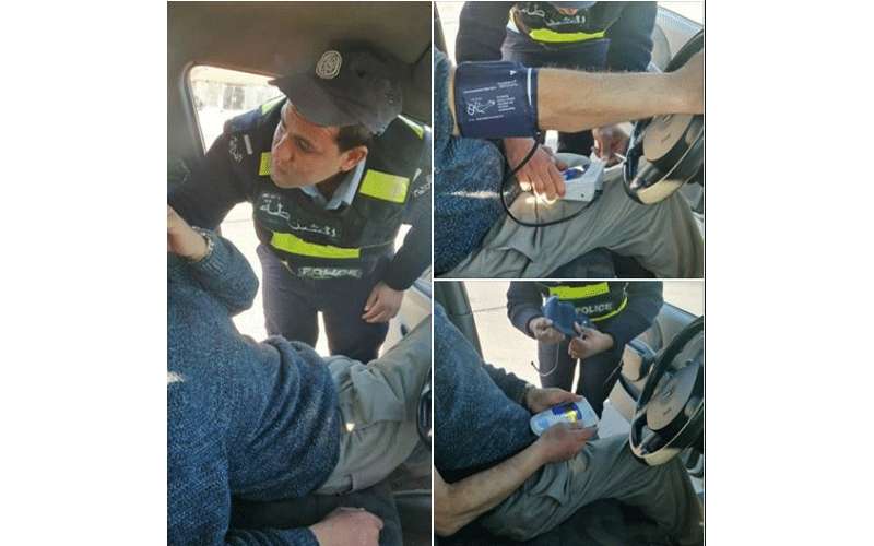 دورية تنقذ مواطنا تعرض لوعكة صحية