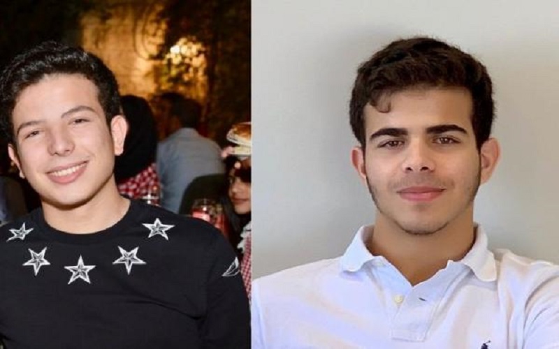 الأميران حسين ومحمد بن طلال يدخلان