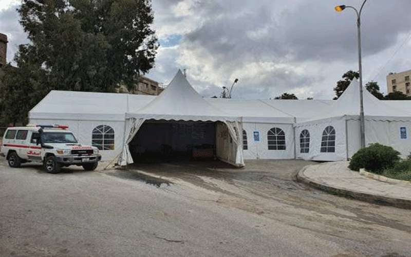 افتتاح أول خيمة لإجراء فحص كورونا