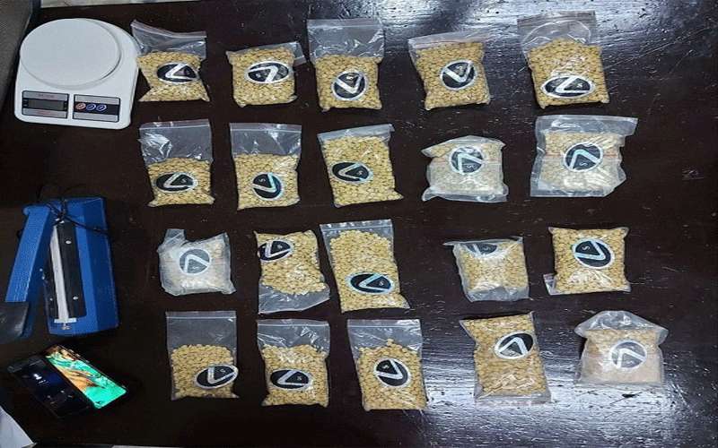 ضبط ٤٠٠ الف حبة مخدرة بحوزة