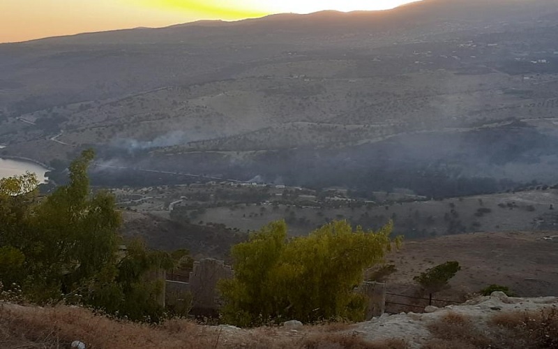 حريق يأتي على 180 دونما في