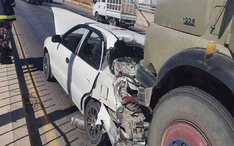 إصابات بحادث مقابل الجامعة الهاشمية