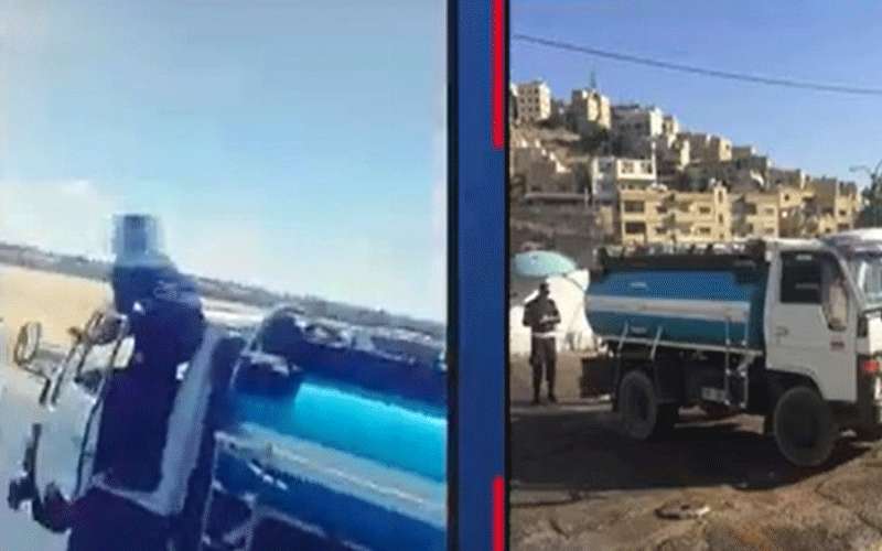 بالفيديو .. ضبط سائق صهريج متهور