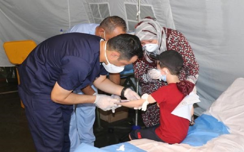 1200 حالة تعامل معها المستشفى الميداني