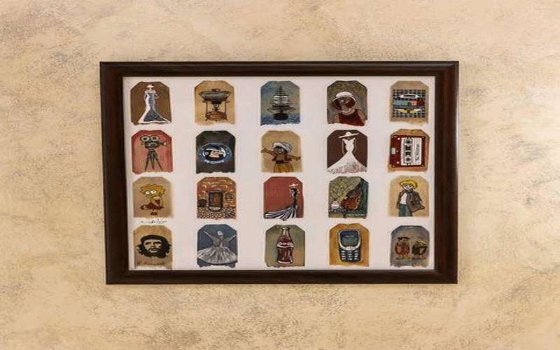 فتاة أردنية ترسم على أكياس الشاي