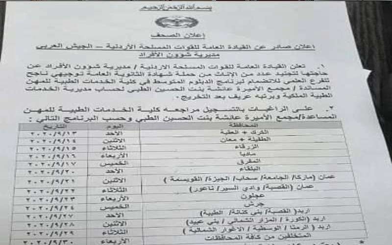 فتح باب التجنيد للاناث بالجيش