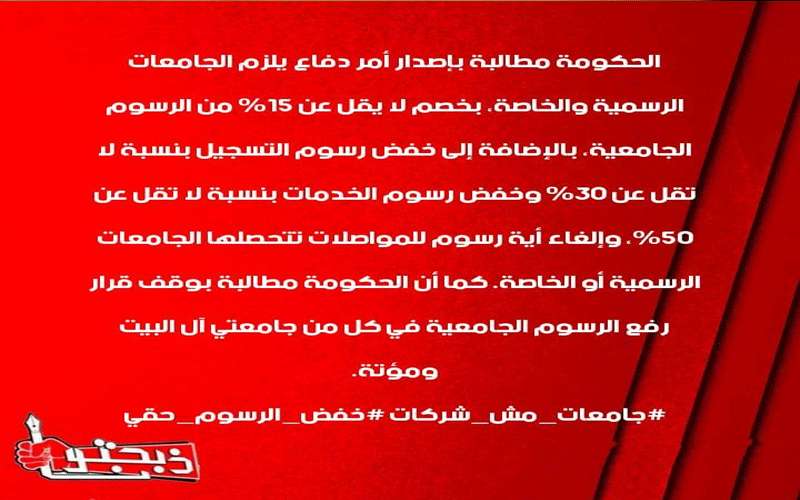 ذبحتونا: الحكومة ترفض خفض الرسوم لتحقيق