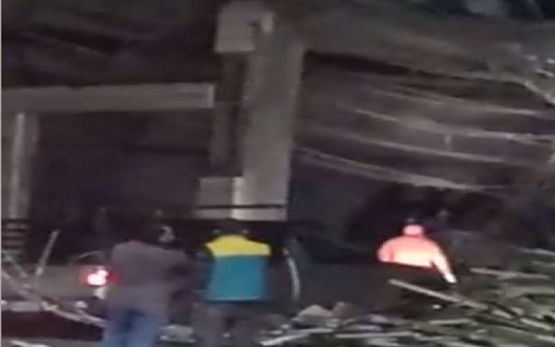 انهيار عمارة قيد الانشاء في اربد