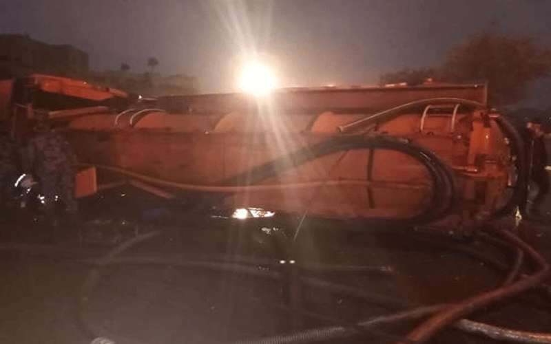 اصابات بتدهور صهريج في عمان