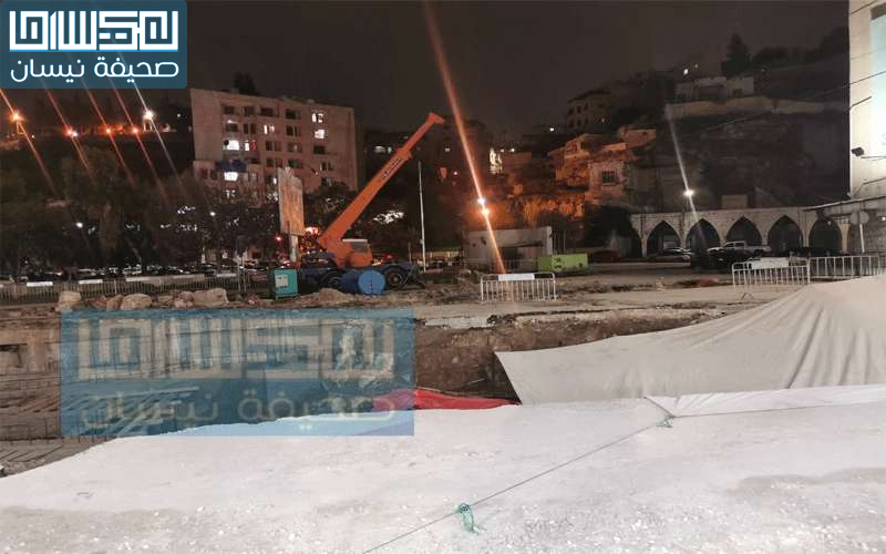 وقف العمل في عبارة وسط البلد