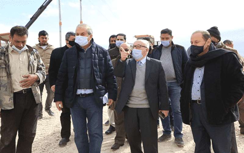 الكسبي: معالجة الانزلاق على طريق جرش