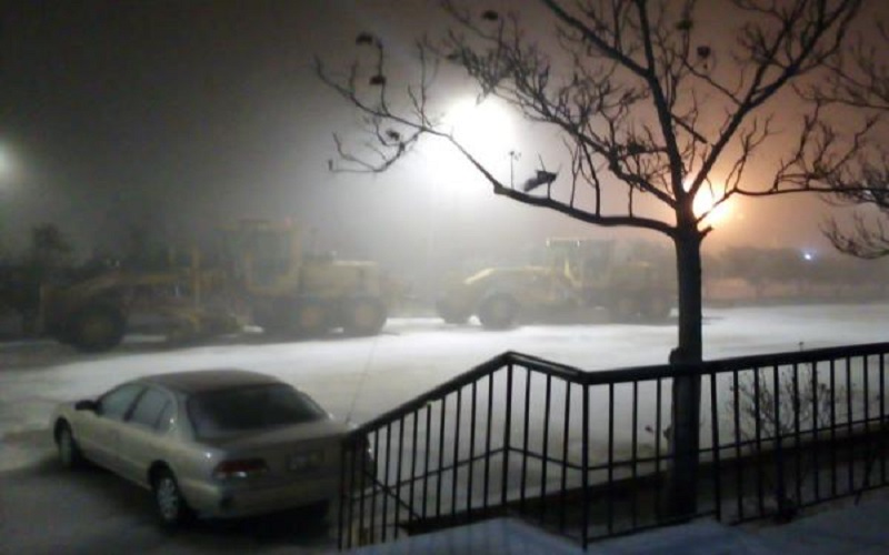 هطول كثيف للثلوج في آيل والشوبك