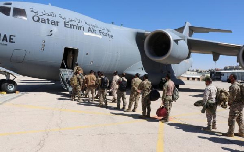 القوة الأردنية المشاركة في تمرين الحارس