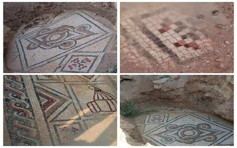 العثور على مجموعة من قطع الفسيفساء