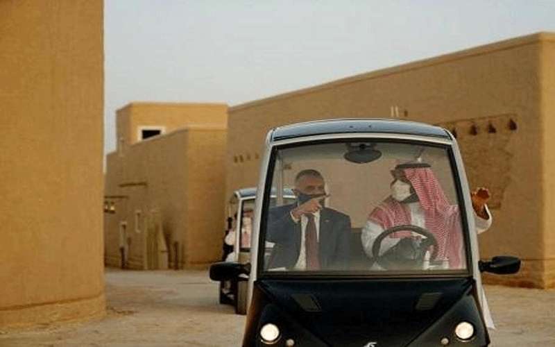 بن سلمان يصطحب الكاظمي في جولة