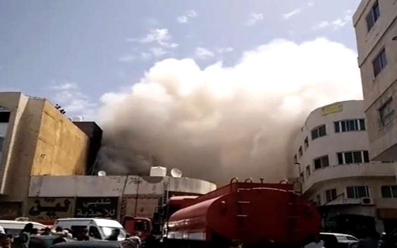 حريق بمستودع ملابس في العقبة