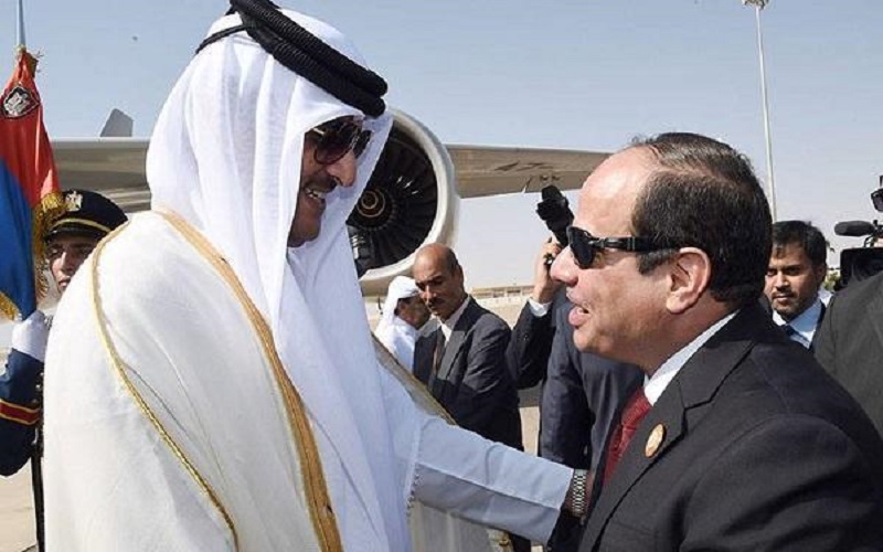 اتصال هاتفي بين أمير قطر والسيسي
