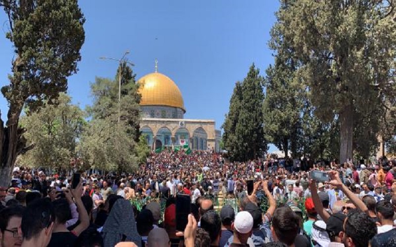 مسيرة في الأقصى نصرة للشيخ جراح