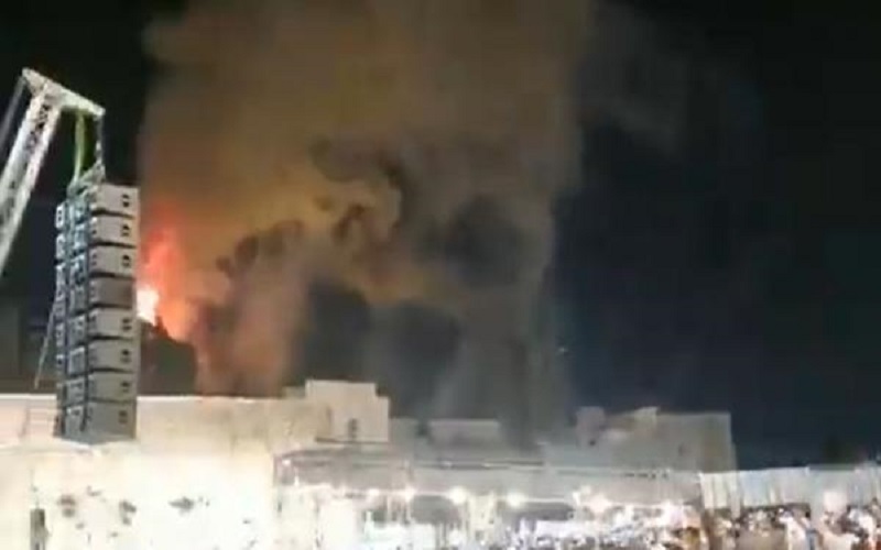 حريق في باحات الأقصى