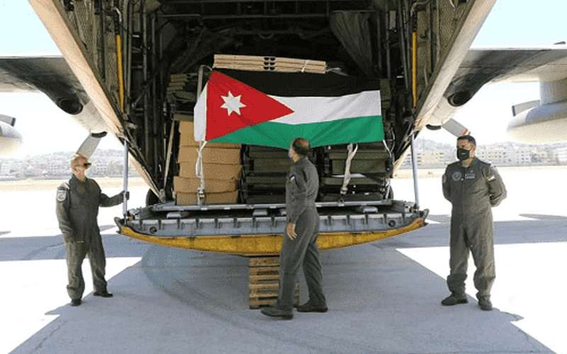 جسر إغاثي جوي أردني إلى فلسطين