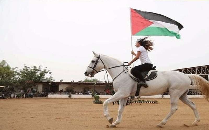 مسيرة خيول بعمان دعما لفلسطين