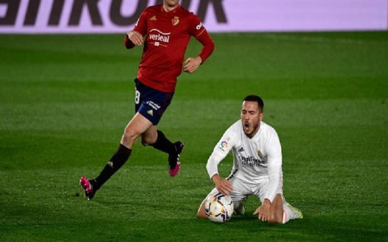 ريال مدريد يعلن إصابة هازارد