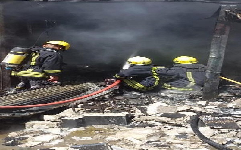 حريق بمحل زينة سيارات في عمان