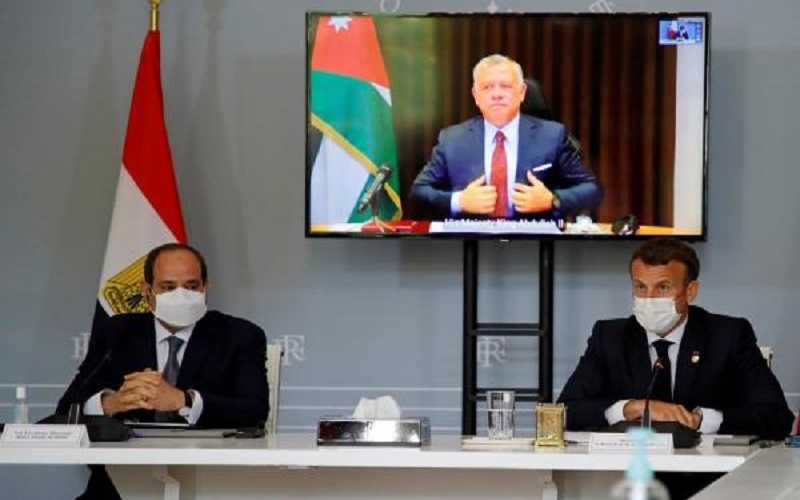 بيان أردني مصري فرنسي مشترك حول