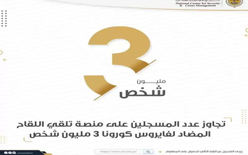 3 ملايين مسجل على منصة لقاح