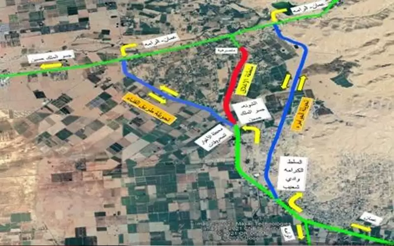 تحويلات مرورية على طريق الشونة الجنوبية