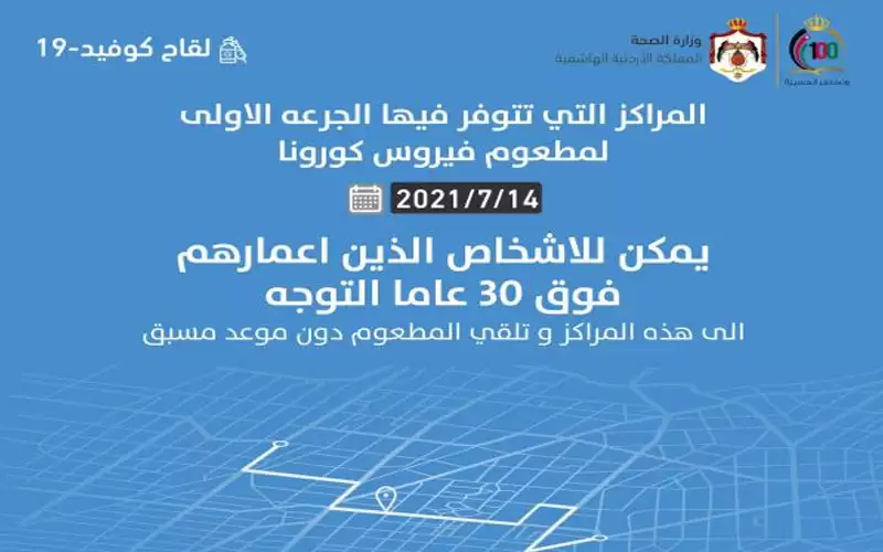 مراكز تطعيم من تجاوز 30 عاما