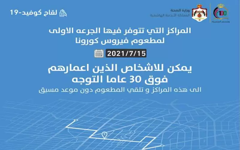 مراكز تطعيم من تجاوز 30 عاما