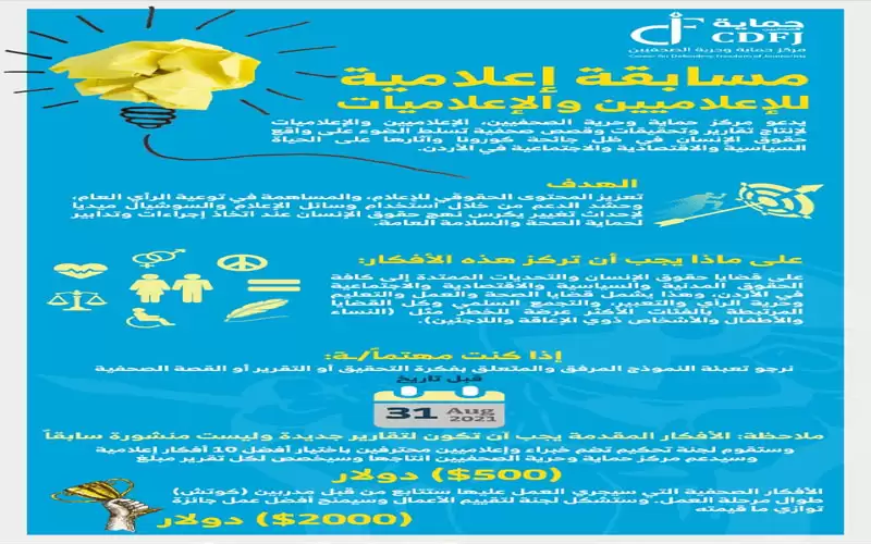 حماية الصحفيين يطلق مسابقة لإنتاج تقارير