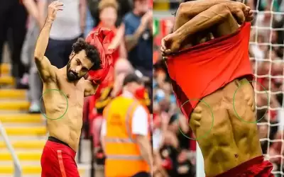 حقيقة عضلة محمد صلاح التي أثارت