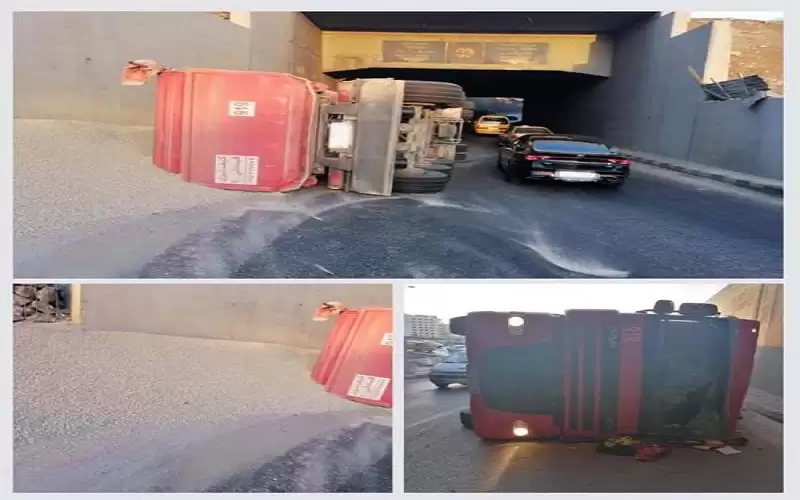 ازدحام مروري خانق إثر تدهور مركبة