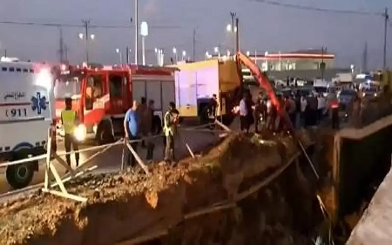 وفاة اثر انقلاب شاحنة اسمنت على