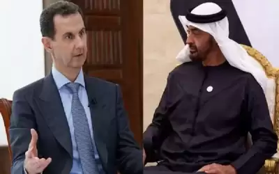بن زايد والأسد يبحثان العلاقات بين