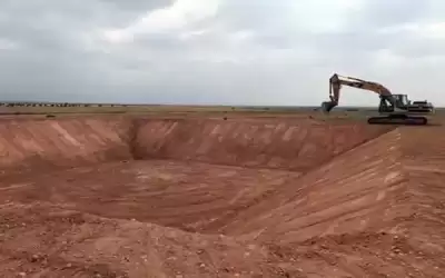 انشاء بركة لتجميع 4 آلاف م3