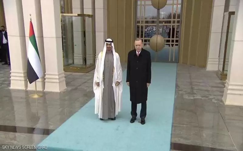 أردوغان يستقبل محمد بن زايد في