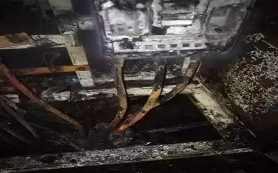 حرق محول كهرباء يتسبب بانقطاع الكهرباء