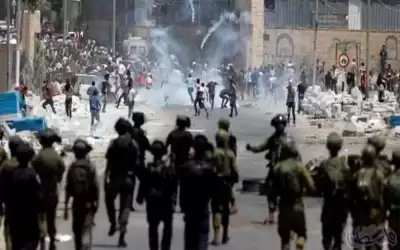إصابة 142 فلسطينيا خلال مواجهات في