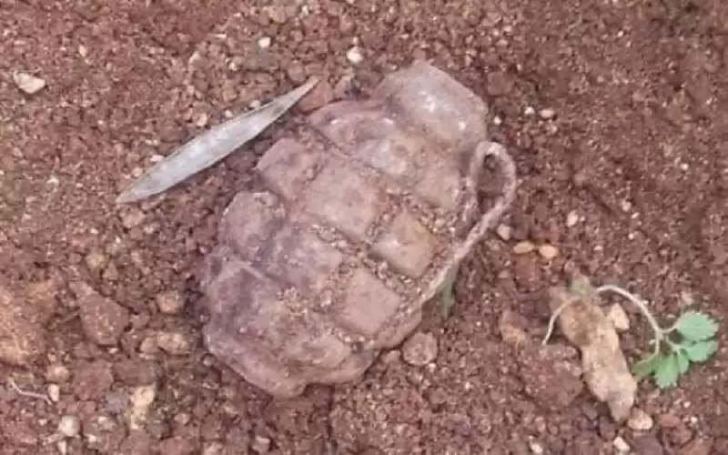 التعامل مع قنبلة يدوية قديمة في